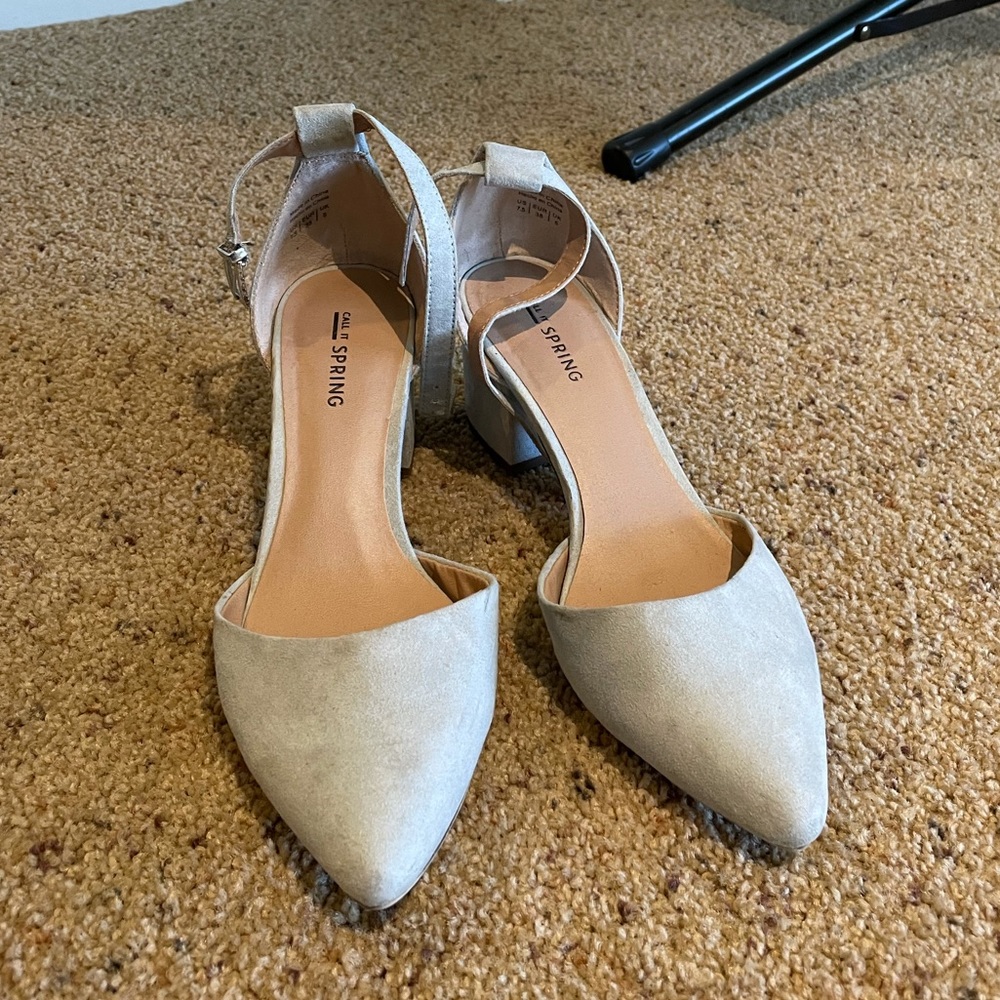 Call It Spring Ankle Strap Pointed Toe Heels